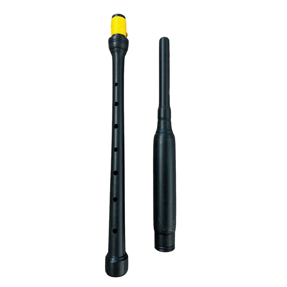 Great Highland Bagpipe Practice Chanter & Blowpipe Set Black Plastic Yellow Hemp